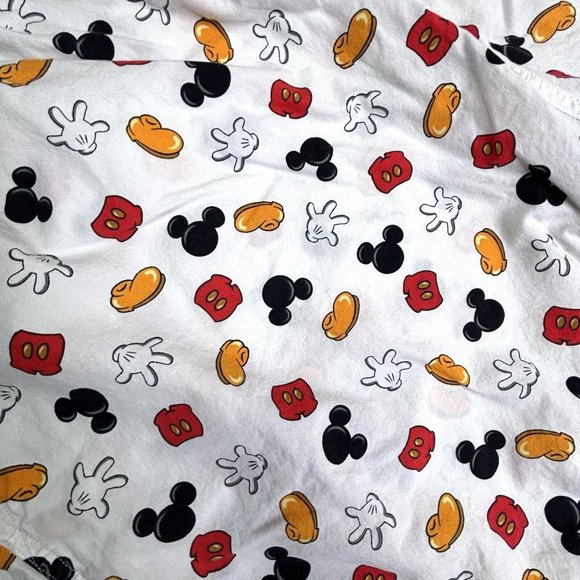 Disney Parks Mickey Mouse Print Pajama Bottoms XXXL Pants‎ Lounge White EUC - Picture 2 of 8